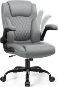 Leather Office Chair, PU Home Computer Desk Chairs with Ergonomic Back Support, 360°Swivel Free,Small Gaming Chair with Wheels and Adjustable Armrests, for Short People Use