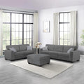 Legend Vansen Oversized Modular Sectional Sofa,6 Seat U Shaped Couch with Ottoman,Corduroy Sofa with Deep Seat,Convertible Large Sectional Couches for Living Room (Grey, L2+3)