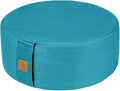 FelizMax Zafu Buckwheat Meditation Cushion,D=13"/16" H=5.5",Round Zabuton Meditation Pillow,Yoga Bolster Kneeling Pillow Premium Yoga Pillow for Sitting on Floor Zippered Cotton Cover