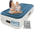 VOSSER Twin Air Mattress with Built-in Pump,Fast & Easy Inflation/Deflation Inflatable Mattress, Foldable Blow Up Mattress with Storage Bag, Inflatable Bed for Home, Camping & Guests