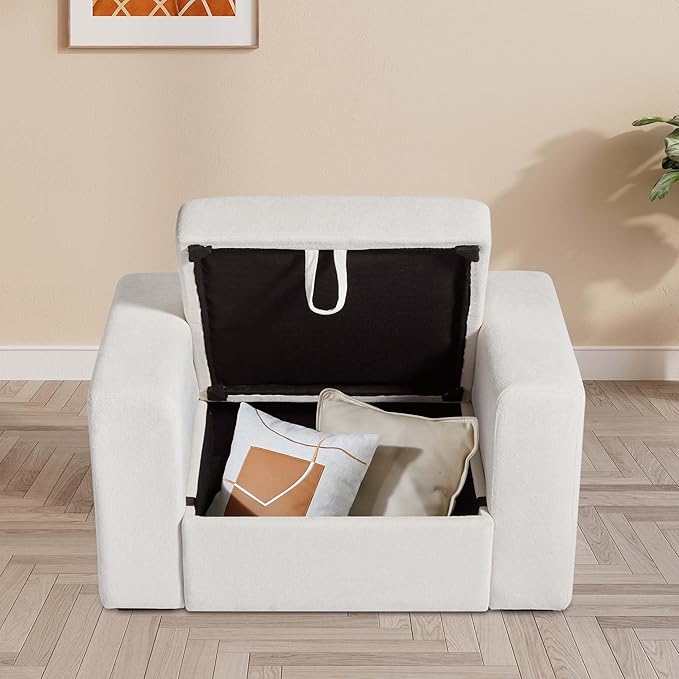 ORRD Armrest Chair for Modular Sectionals Sofa Couch, Modular Sofa Chair with Storage for Living Room