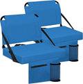 Stadium Seat for Bleachers with Back Support and Wide Padded Cushion Stadium Chair - Includes Shoulder Strap and Cup Holder