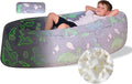 HAHASOLE Sensory Chair for Autistic Children - Foam Peapod Sensory Canoe with Non-Slip Base, Soft Cover Machine Washable, Calming Cocoon for Kids (Gray)