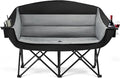 apollo walker Oversized Double Camping Chair for 2 Person - Extra Wide & Heavy Duty 600lbs Camp Couch with Dual Cup Holder & Carry Bag, Camping Loveseat for Outdoor, Lawn, Beach, Park