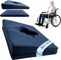 Rivquvi Gel Wheelchair Seat Cushion,Bed Sore Cushions for Butt,Office Chair Pressure Sore cushion,Memory Foam Pillow for bed,Pressure Ulcer Pain Relief,Relieve Sciatica,Coccyx,Washable Cover(Set Blue)