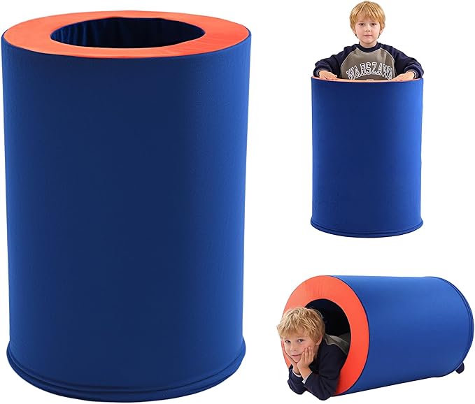 BALAPET Barrel Roll Sensory Chair for Kids, Durable High-Density Foam Sensory Pod, Reinforced Calming Toy with Deep Pressure for Autism, ADHD, Perfect for Classroom Home Use