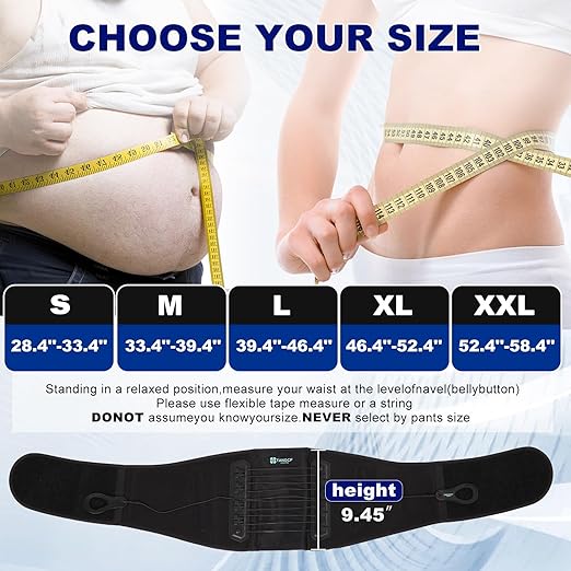 TANDCF Back Brace for Lower Back Pain Relief with Pulley System,Lumbar Support Belt for Men & Women with Bionic Support System, Ergonomic Design and Lightweight Skin Friendly Material (L)