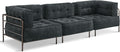 MCombo Modular Sofa Couch with Removable Cushion, Accent Sofa Chair, Upholstered Sofa for Living Room, Apartment, Office (Grey, Three Seats)