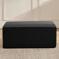 Furnify 40" Memory Foam Couch Footrest, Cloud Modular Sofa Ottoman, Upholstered Floor Sofa Ottoman, Upholstered Sofa for Bedroom Living Room, No Assembly Required (Black, Teddy Boucle)