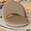 Folding Swivel Tatami Floor Chair with Back Support, Comfortable Meditation Chair, Lazy Sofa for Bedroom, Floor Seat, Floor Cushions for Adults(Khaki)