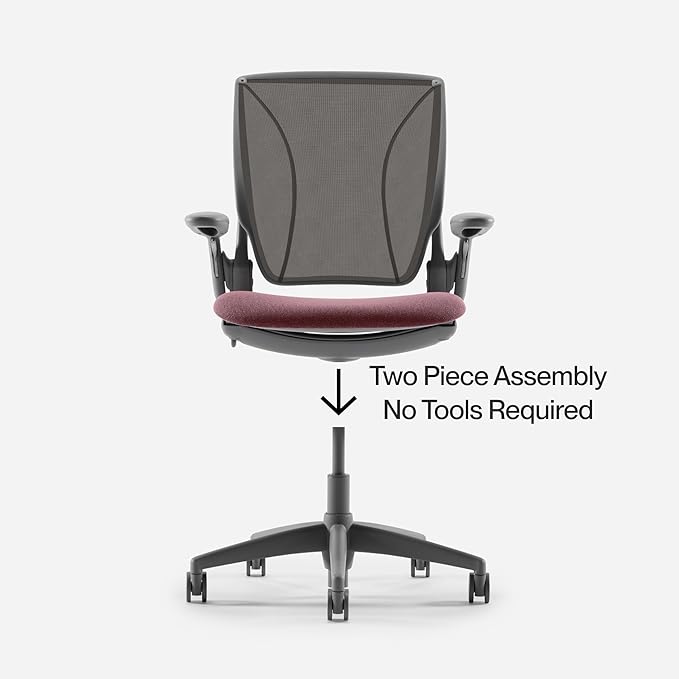 Humanscale World LM Task Chair, Black Frame, Autumn 0191 Seat and Black Catena Mesh Backrest, Soft Casters