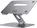 brocoon Adjustable MacBook Laptop Stand for Desk | Ergonomic Aluminum Laptop Riser with Heat-Vent, Compatible for 10-17" Laptops, Space Grey