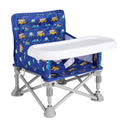 Furmubei Portable Baby Booster Seat with Tray, Toddler Booster seat for Dining, Camping, Travel, Baby Beach Chair 6 Months to 3 Years Old Indoor Outdoor Use CH2406