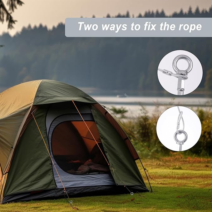 Tyalez 18 inch Ground Anchor Heavy Duty Earth Anchors Set Screw in for Mobile Home, Swing, Tent Trampoline Anchors Wind Resistant Tree Stakes and Supports with Drill Socket, 4 Pack