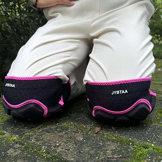 Men/Women Knee Pads, Garden Knee Cushion for Cleaning Floor, Waterproof Soft Knee Protector for Kneeling Crawling Work, Adjustable Flexible Foam Pad for Yard Tile Concrete for Christmas, Rose Red L. (1 Pair)