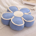 Sexysamba Flower Shaped Floor Seat Pillows Cushions 25.6" x 7.5", Giant Aesthetic Daisy Flower Decorative Throw Pillows Preppy Floor Seating Cushion for Girls Bedroom Room Sofa Chair Decor,Blue