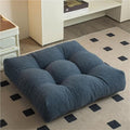 Stylish Ottoman Pouf, Cushioned Foot Stool, Comfortable Floor Seat Cushion, Meditation Cushion, Sofa Cushion for Living Room and Bedroom(Blue,21.7 * 21.7 * 4.7in)