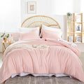 weigelia King Size Comforter Set 7 Pieces Blush Pink Comforter Set Soft Fluffy Bed in a Bag King Bedding Set with Sheets Pillow Shams and Pillowcases for All Season