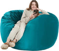 HABUTWAY Bean Bag Chair: Giant 6' Memory Foam Furniture Bean Bag Chair with Microfiber Cover - 6Ft,Sea Blue