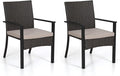 Sophia & William Patio Chairs Set of 2, 2 Pcs Lightweight Rattan Outdoor Dining Chairs, All-Weather Wicker Dining Chairs with Comfortable Seating