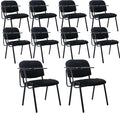 HNY Black Tablet Arm Chairs Set of 10, Mesh Office Waiting Room Guest Nesting Stacking Chairs, Reception Chairs with Flip-Up Table Conference Chairs for School Classroom Training Meeting Room