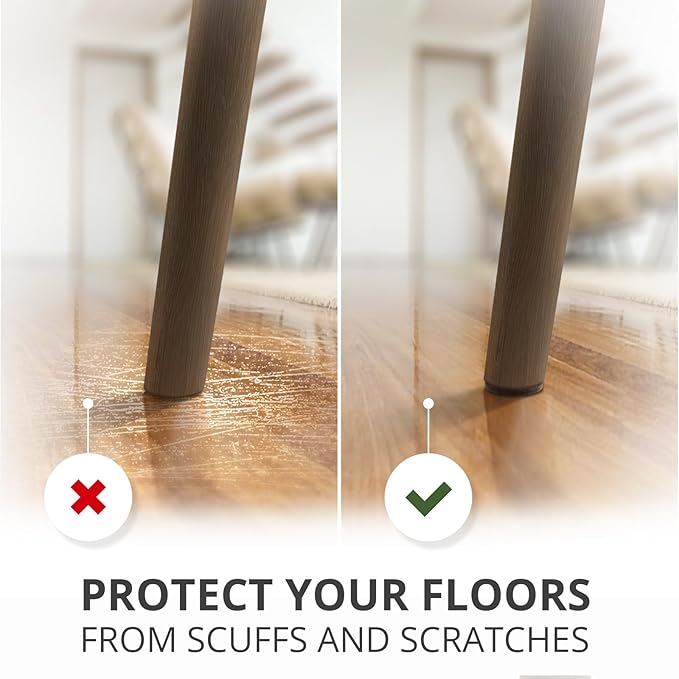 X-PROTECTOR Felt Furniture Pads - 24 PCS 2" - Felt Pads Floor Protectors - Chair Felt Pads - Felt Pads for Furniture Feet - Furniture Pads for Hardwood Floors - Protect Your Floors! (Brown, Round)