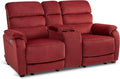 MCombo 73.8'' Wall Hugger Power Loveseat Recliner, Reclining Loveseat with Console, Adjustable Headrest, USB Charge Ports, Cup Holders, for Living Room, RVs, Small Spaces, Fabric ST258M2 (Burgundy)