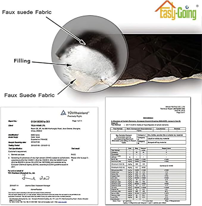 Easy-Going Reversible Chaise Lounge Couch Cover Water Resistant Sofa Cover Sectional L Shaped Sofa Slipcover with Adjustable Straps Furniture Protector for Dogs (115X34 in, Beige/Beige)