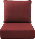 Luxury Outdoor Seat Cushion Set-22 x 24 x 6 Inch Outdoor Chair Cushions with Water Resistant & Removable Cover Outdoor Cushions for Patio Furniture Chair Sofa Couch