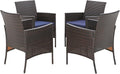 Sophia & William Wicker Patio Chairs Set of 4, 4 Pcs All-Weather Rattan Outdoor Dining Chairs with Seat Cushions