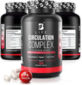 Butcher’s Broom, Horse Chestnut, L-Arginine and Resveratrol, Circulation Complex | 180 Caps - 45 Days | Made in USA by B Life. (CirculationUSA)