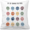 Nogrit Counseling Office Must Haves Throw Pillow Cover, Calming Corner, Mental Health Pillowcase Decor for Home Kids,Mental Health Counselor Gifts, Calming Corner Pillow Covers 22x22 White
