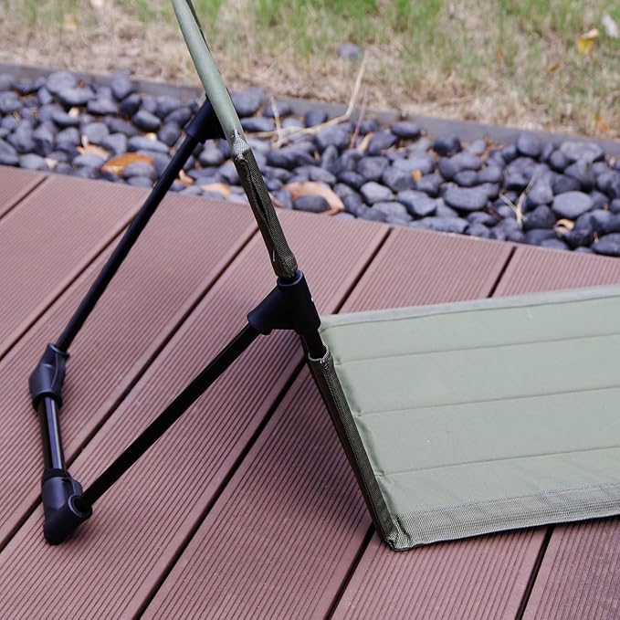 Breathable Mesh Back Folding backrest,Ultralight Aluminum Alloy Camp Seat with Ventilated Backrest, Portable Outdoor Chair for Beach, Park,Lawn,Hiking and Travel