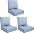 Luxury Outdoor Seat Cushion Set-24 x 24 x 6 Inch Outdoor Chair Cushions Set of 2 with Water Resistant & Removable Cover Outdoor Cushions for Patio Furniture Chair Sofa Couch