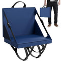 Stadium Seats with Back Support - Folding bleacher Chair for Beach and Camping - Portable Bleachers Cushions for Adults and Kids - Foldable Outdoor Lawn Bench for Camp(Blue)