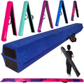 MARFULA 6 FT / 8 FT / 9 FT Folding Gymnastics Beam Foam Balance Floor Beam - Extra Firm - Suede Cover - Anti Slip Bottom with Carry Bag for Kids/Adults Home Use