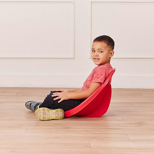 ECR4Kids Leaf Floor Seat, Rocker Chair, Red, 6-Piece