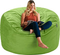 HABUTWAY Bean Bag Chair 3Ft Luxurious Velvet Ultra Soft Fur with High Rebound Memory Foam Bean Bag Chairs for Adults Plush Lazy Sofa with Fluffy Sponge 3' (Lime)