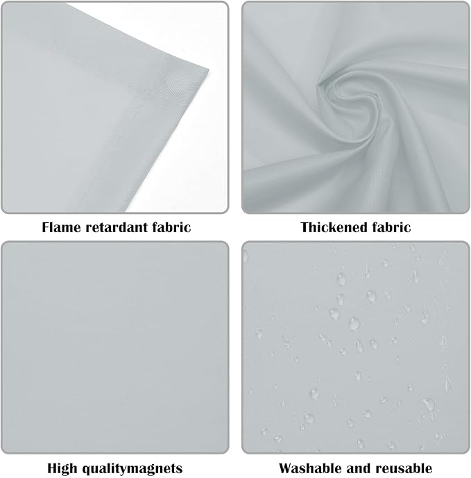 8 Pcs Fluorescent Light Covers - 4 x 2 Feet Covers for Ceiling Lights, Magnetic Light Filters for Classroom, Office, Hospitals, Home (Light Gray-2)