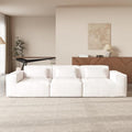 JACH 118" Modular Sectional Sofa, Huge Plus 3 Seater Cloud Couch, Modern Comfy Cloud Couches, Sofas Furniture for Living Room, Office, Apartment, Beige