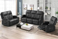FURNIMAT Oversized Recliner Sofa Set with 3+2+1 Pieces in Living Room, 3 Seats Dual Reclining Sofa Couch with USB Ports, 1 Recliner Chair with Vibration Massage and Heat Single Sofa Seat, Bedroom, RV