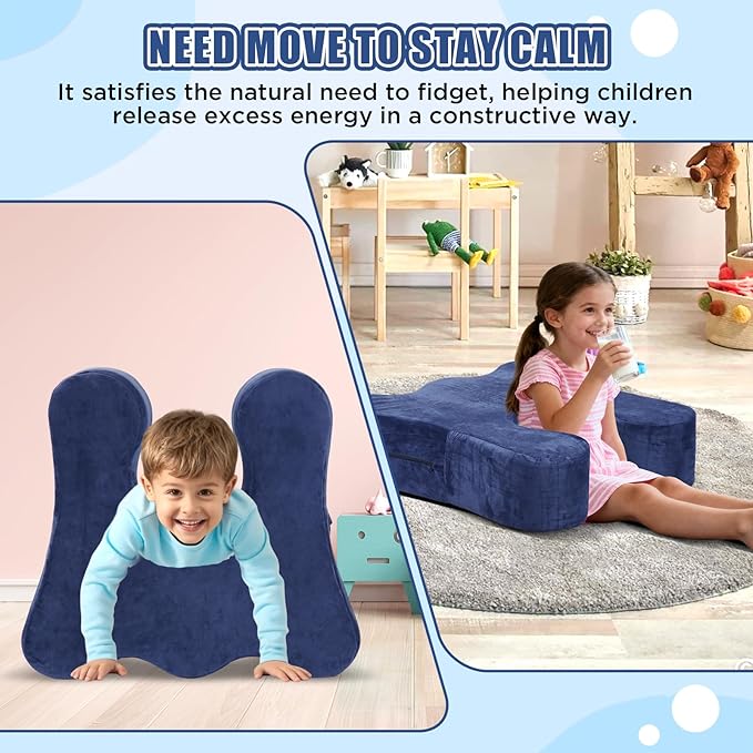 Memory Foam Sensory Soft Squeeze Seat, Sensory Rocker Chair for Kids, Compression Rocking Chair for Special Need Child, Rocking Seat for Autism, ADHD, Sensory Room Must Have Toys, Rocking Design