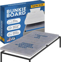 Greaton, Premium 38mm Split Wood Bunkie Board Twin Size Bed - 2-Piece Under Mattress Support Board, Fully Assembled, Fabric Ventilation Cover - Replaces Wooden Slats or Box Spring for Bed Frames, Grey