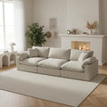 Forest aesthetics Modular Cloud Sofa,Convertible 3-Seater Set,Extra Deep Seat Down Filled Seat, Washable & Replaceable Cushion Covers for Living Room,Apartment,Light Beige