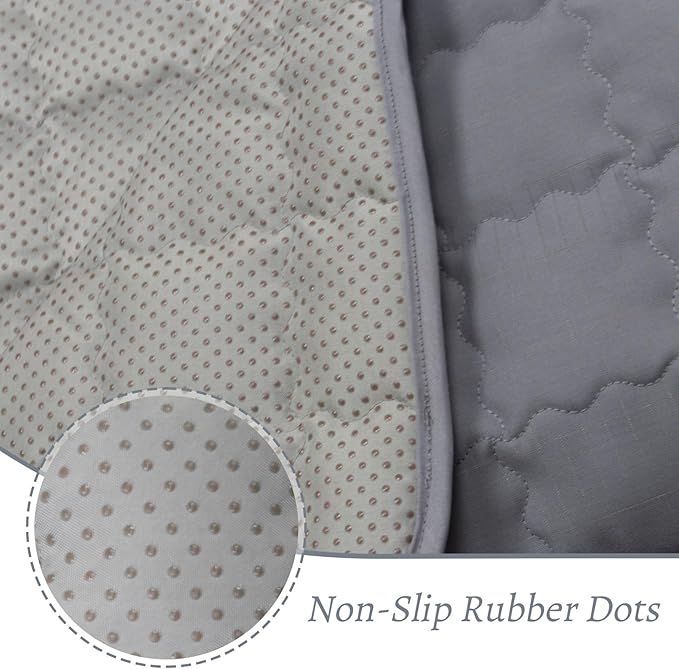 Grounding Mat, 35x50 Inch, Cotton Grounding Pad with Silver Fiber, Grounding Mat for Bed, Improves Sleep Wellness, Gray