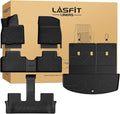 LASFIT Floor Mats & Backrest Mats & Cargo Mat for Hyundai Palisade 7/8 Seats 2026 (Only Fit Gas), All Weather TPE Custom Fit Floor Liners for Palisade Full Set Car Mats Accessoires, Black