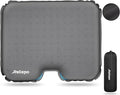 Relispo Self-Inflating Stadium Seat Cushion, Waterproof & Lightweight Inflatable Seat Cushion for Airplane Seat Travel Bleacher Camping, High Density Foam Blow up Sitting Pad for Backpacking