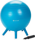 Gaiam Kids Stay-N-Play Children's Balance Ball - Flexible School Chair Active Classroom Desk Alternative Seating Built-In Stay-Put Soft Stability Legs, Includes Air Pump