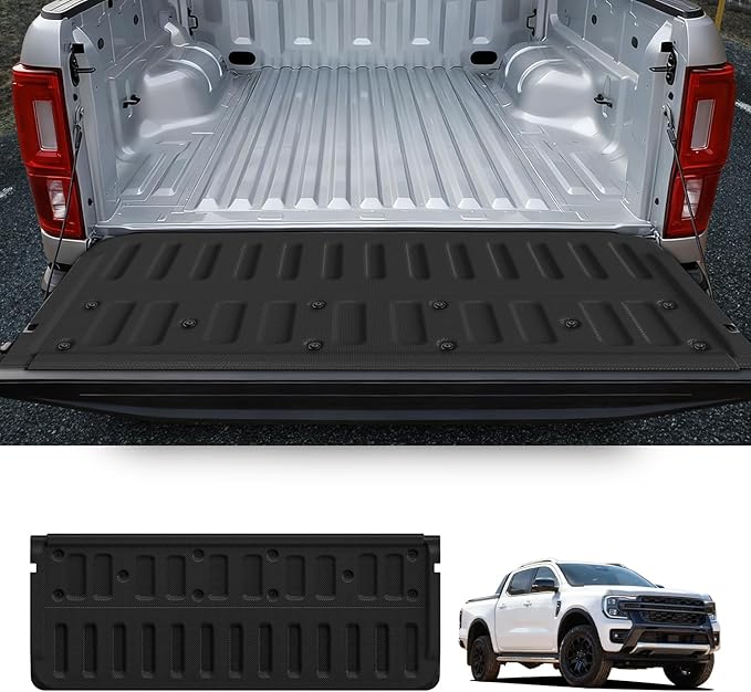 LASFIT Tailgate Mat for Ford Ranger 2023 2022 2021 2020 2019 Truck Tailgate Liner All Weather Protector TPE Easy Clean Tailgate Cover