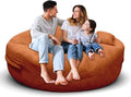 Bean Bag Chair for Adults 5FT,Soft Removable Cover for Teens/Girls Bedroom,Fluffy Giant Round Floor Beanbag Lounger Chairs (No Filler,Orange)
